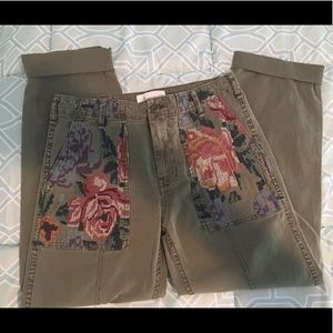Anthropologie Pants with Tapestry details